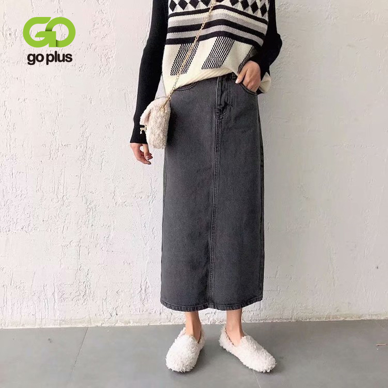 GOPLUS High Waisted Skirt Harajuku Denim Black Skirts Streetwear Womens Mid-Calf Long Skirt Jupe Crayon Femme Rokjes Dames C9773
GOPLUS High Waisted Skirt Harajuku Denim Black Skirts Streetwear Womens Mid-Calf Long Skirt Jupe Crayon Femme Rokjes Dames C9773
