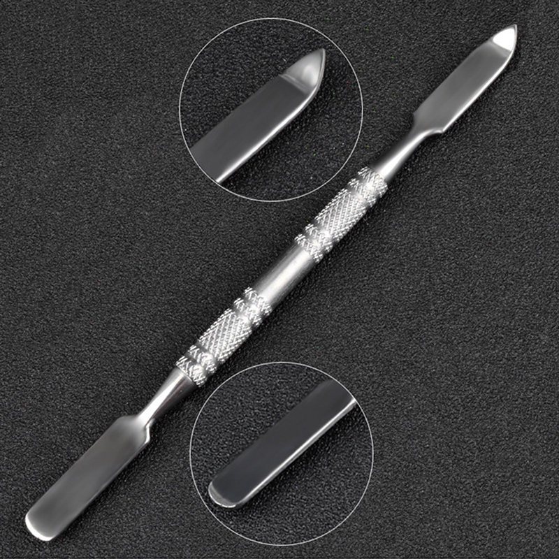 1Pc Stainless Steel makeup toner Spatula mixing stick For Blending different cream Nail Polish Durable Dual heads Bar