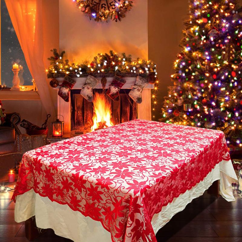 Rectangular Floral Lace Tablecloths Reusable Table Cover for Christmas Wedding Evening Party Home Decor, Red
Rectangular Floral Lace Tablecloths Reusable Table Cover for Christmas Wedding Evening Party Home Decor, Red