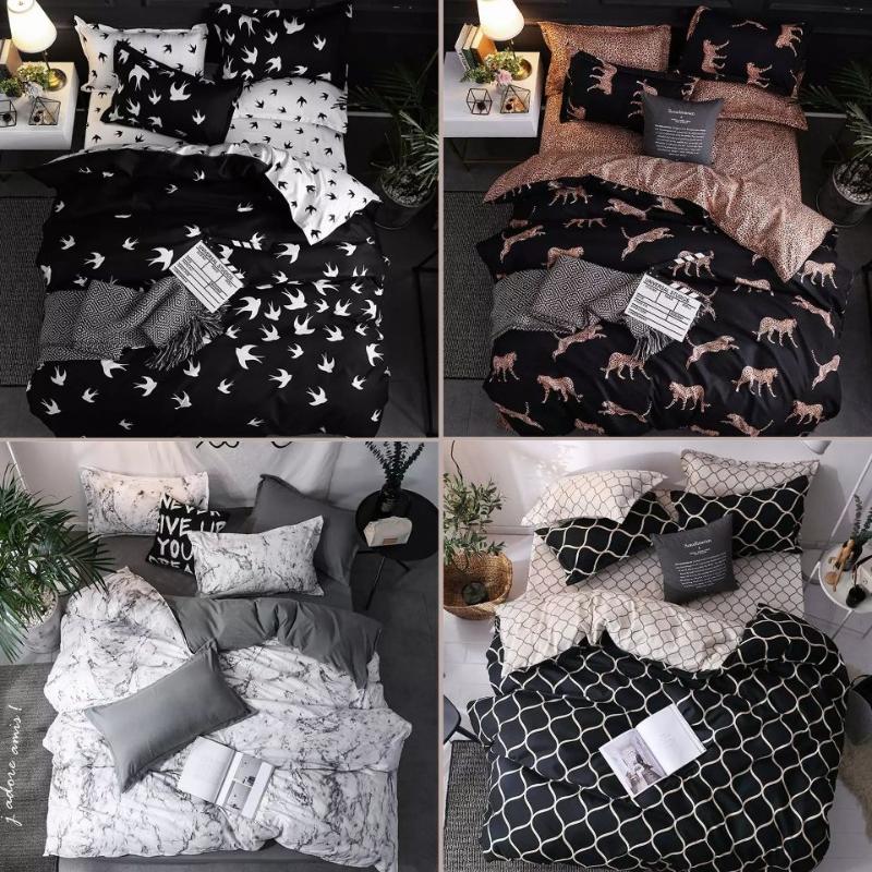 Marble Bedding Set Leopard Print Bed Linen Black White Figure Queen King Size Duvet Cover Set Luxury European And American, Style3
Marble Bedding Set Leopard Print Bed Linen Black White Figure Queen King Size Duvet Cover Set Luxury European And American, Style3