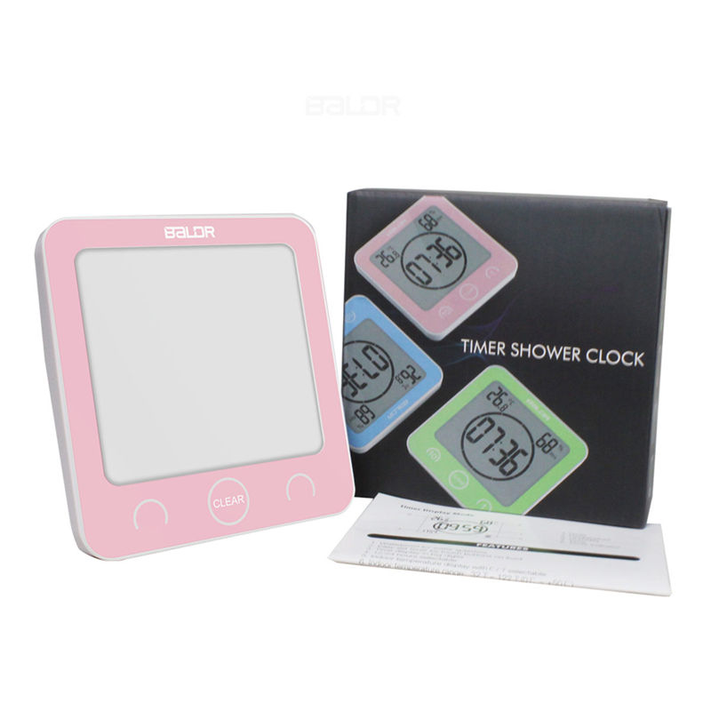 LCD Screen Digital Wall Clock Bathroom Temperature Humidity Countdown Timer Watches Wash Shower Hanging Alarm Clocks Waterproof