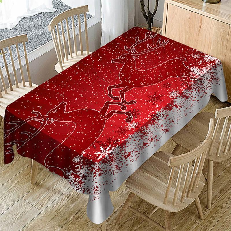 Christmas Tablecloth Elk Print Rectangle Table Cover Holiday Party Home Decor waterproof oil-proof Tablecloth toalha de mesa, Red c
Christmas Tablecloth Elk Print Rectangle Table Cover Holiday Party Home Decor waterproof oil-proof Tablecloth toalha de mesa, Red c