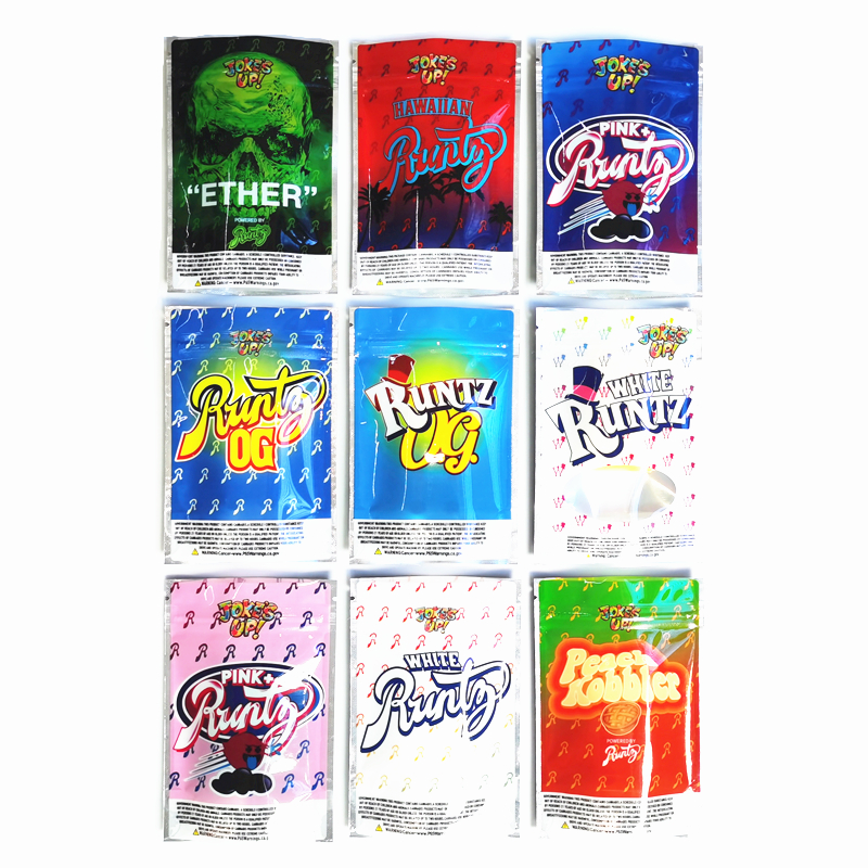 Jokes Up runtz Packaging Bags 3.5g white runtz pink runtz OG Ether 9 Types Zipper Mylar Bags Dry Herb Flower Package
Jokes Up runtz Packaging Bags 3.5g white runtz pink runtz OG Ether 9 Types Zipper Mylar Bags Dry Herb Flower Package