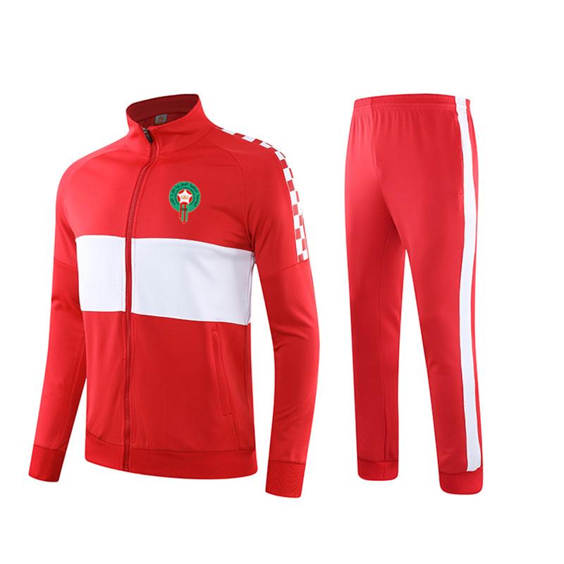 Morocco High-quality Training Jacket Soccer Tracksuit In Soccer Wear Latest Design Jacket Tracksuit Zipper Soccer clothes от DHgate WW