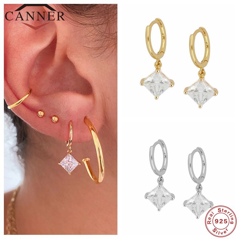 CANNER 925 Sterling Silver Hoop Earrings for Women Luxury 5A Square Zircon Round Piercing EarRing Fine Jewelry pendientes
CANNER 925 Sterling Silver Hoop Earrings for Women Luxury 5A Square Zircon Round Piercing EarRing Fine Jewelry pendientes