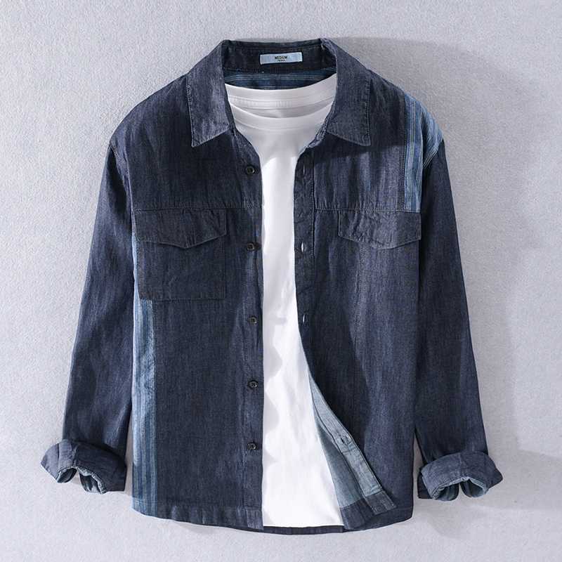100% Cotton long-sleeved autumn spring brand men shirt denim casual shirts for men fashion trend shirts male chemise overhemd, Dark blue
100% Cotton long-sleeved autumn spring brand men shirt denim casual shirts for men fashion trend shirts male chemise overhemd, Dark blue