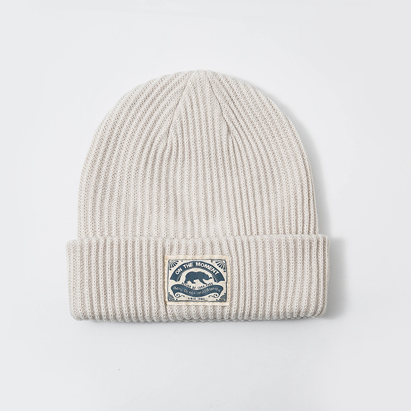 Polar bear Knitted Hat Autumn Winter Women Men Unisex Knitted Beanies Dad Cap Solid Warm Ski Beanies Caps for Boys Girls