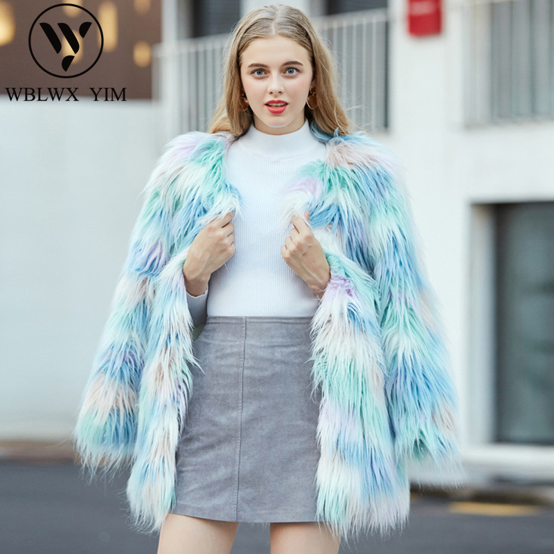 Winter coat women Fashion Rainbow color Faux fur caot loose Soft Thick Warm Fur jacket Female Casual Coats Furry Outerwear, Photo color
Winter coat women Fashion Rainbow color Faux fur caot loose Soft Thick Warm Fur jacket Female Casual Coats Furry Outerwear, Photo color