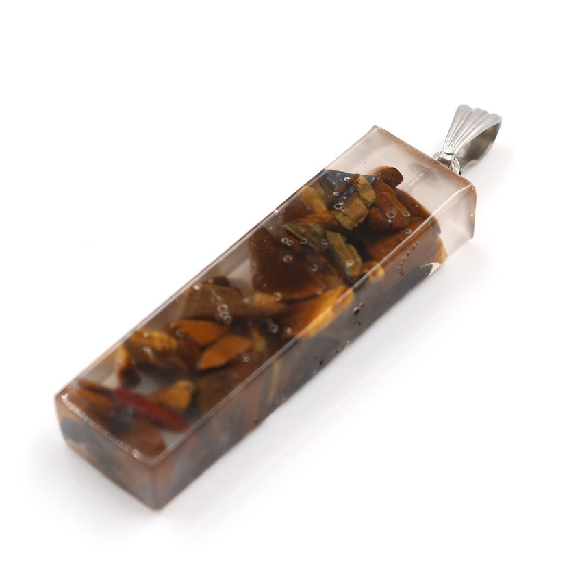 QIMOSHI Raw Quartz Cuboid chakra Yoga Healing Pendant Necklace for Women Men Stone Crystal Rectangle Point Pillar Pendants Jewelry