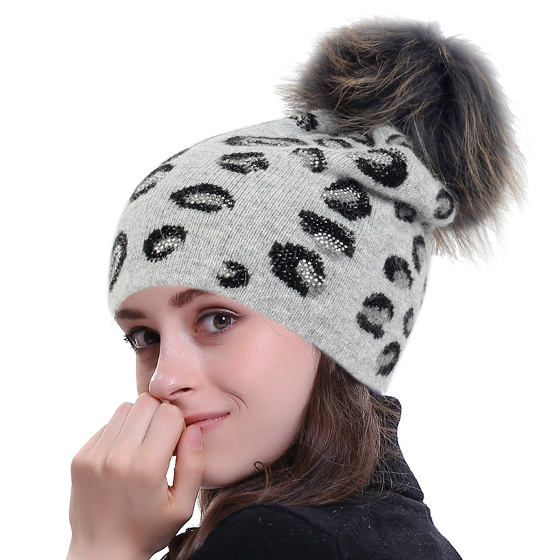Winter Leopard Hats for Women Fashion Knitted Crochet keep Warm Hat With Real Raccoon Fur Ball Female Beanie Ladies Casual Cap, Brown a
Winter Leopard Hats for Women Fashion Knitted Crochet keep Warm Hat With Real Raccoon Fur Ball Female Beanie Ladies Casual Cap, Brown a