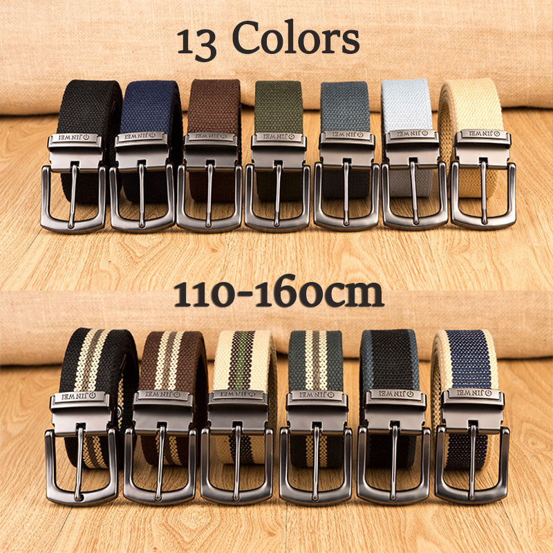 Military Tactical Belt Men Canvas Belts for Jeans Male Casual Metal Pin Detachable Buckle Straps Belt ceintures 140 150 160 cm LJ200901