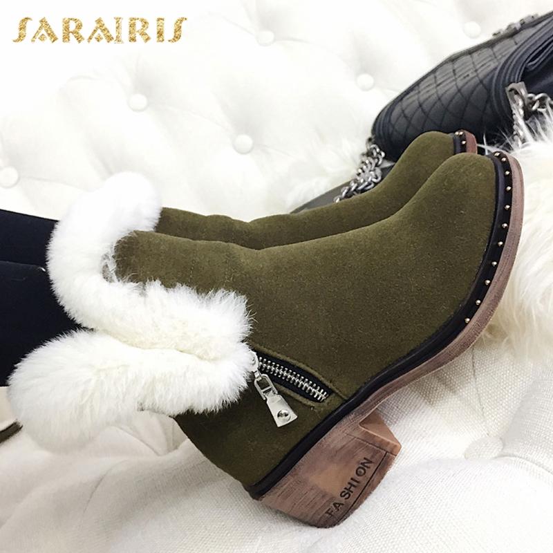 SARAIRIS 2020 Big Size 43 Chunky Heels Keep Warm Plush Fur Winter Boots Women Shoes Cow Suede Leather Snow Boots, Brown
SARAIRIS 2020 Big Size 43 Chunky Heels Keep Warm Plush Fur Winter Boots Women Shoes Cow Suede Leather Snow Boots, Brown
