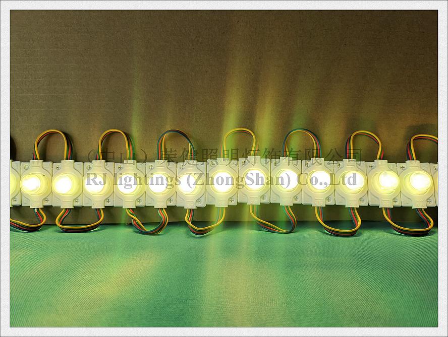 injection with lens RGB LED light module SMD 5050 waterproof IP65 DC12V 0.24W RGB IP65 48mm X 32mm X 13mm for light boxes