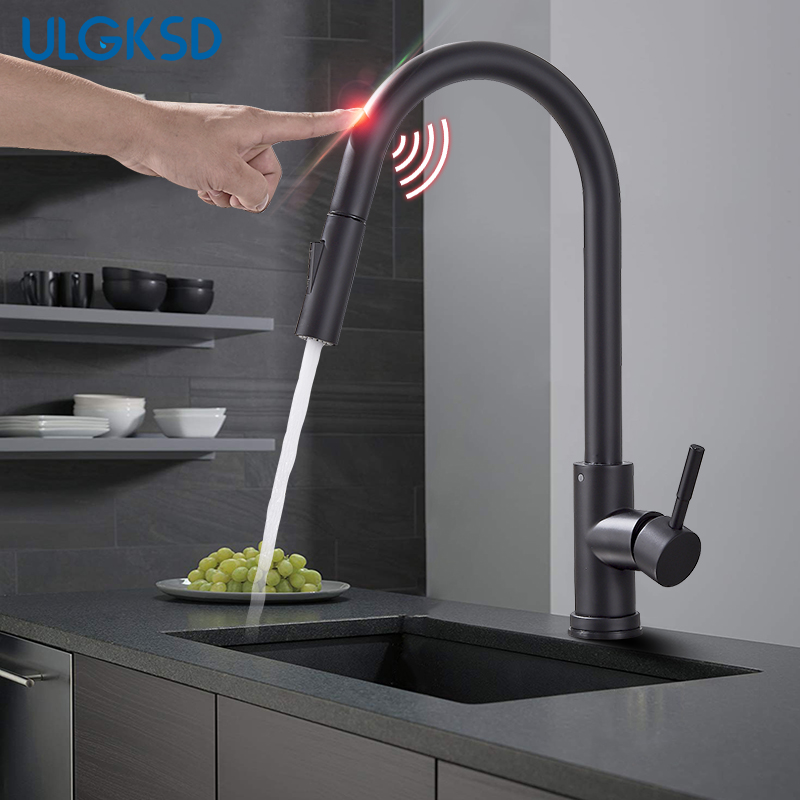 ULGKSD Kitchen Faucet Pull Out Sensor Stainless Steel Sensitive Touch Control Faucet For Kitchen Touch Sensor Mixer Tap
ULGKSD Kitchen Faucet Pull Out Sensor Stainless Steel Sensitive Touch Control Faucet For Kitchen Touch Sensor Mixer Tap