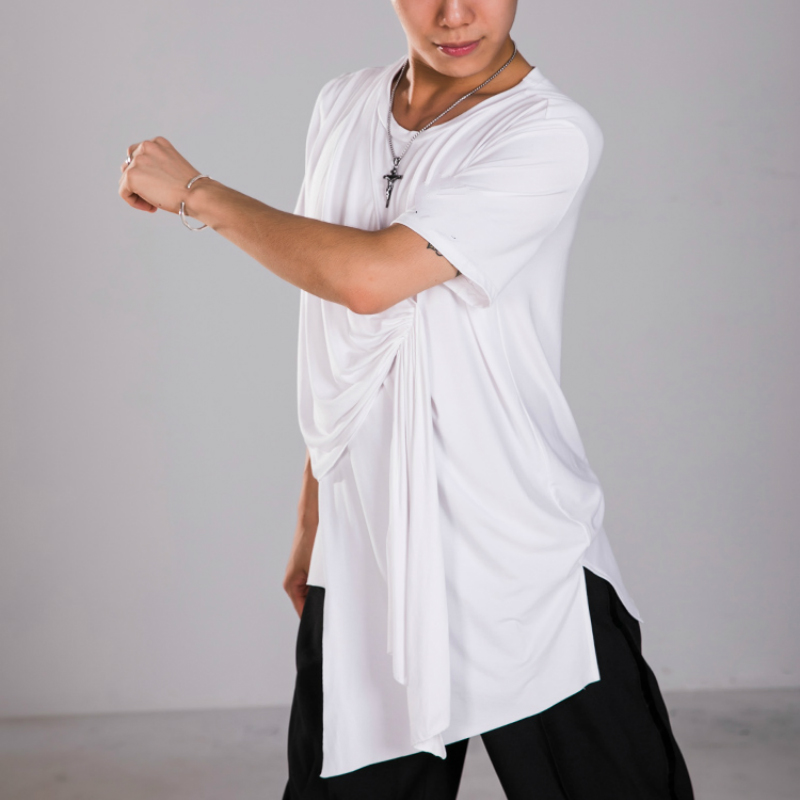 Latin dance top for men soild black/white custumes short sleeves dance wear top chacha sumba competition dresses
Latin dance top for men soild black/white custumes short sleeves dance wear top chacha sumba competition dresses