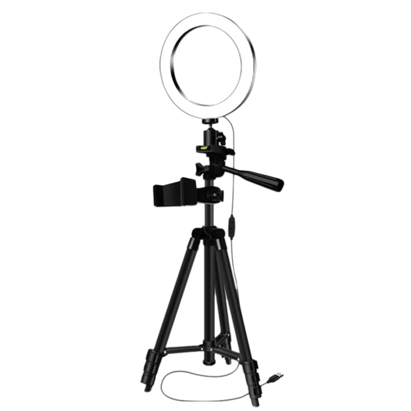 

Tripods Selfie Stick with Ring Fill Light Dimmable Ring Led Lamp Studio Camera Light Photo Phone Video Lamp