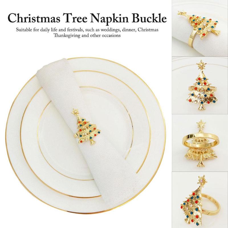 Christmas Tree Napkin Ring Gold Silver Napkin Buckle Wedding Event Dinner Party DIY Decoration Hotel Sample Table Ornament
Christmas Tree Napkin Ring Gold Silver Napkin Buckle Wedding Event Dinner Party DIY Decoration Hotel Sample Table Ornament