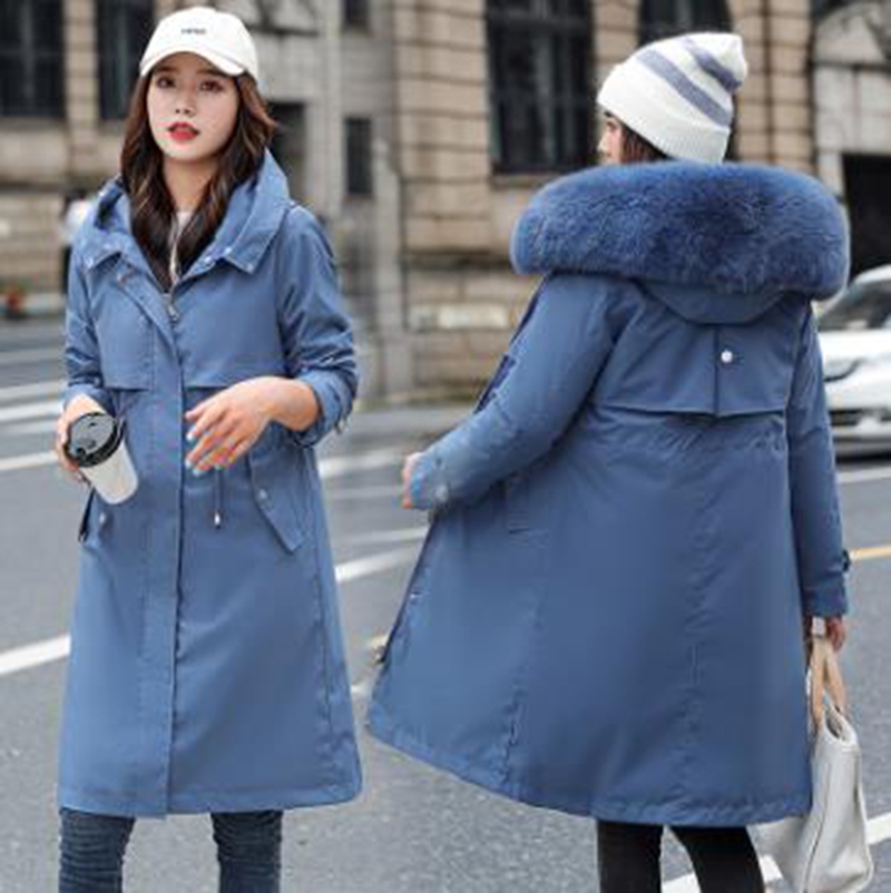 Wholesale new style women's pie overcoming detachable liner mid-length over the knee cotton jacket, Creamy-white
Wholesale new style women's pie overcoming detachable liner mid-length over the knee cotton jacket, Creamy-white