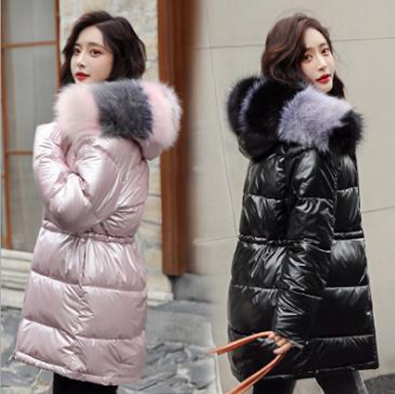 Wholesale fashionable women's mid-length winter slim-fitting style student bright face down padded jacket, Silver
Wholesale fashionable women's mid-length winter slim-fitting style student bright face down padded jacket, Silver