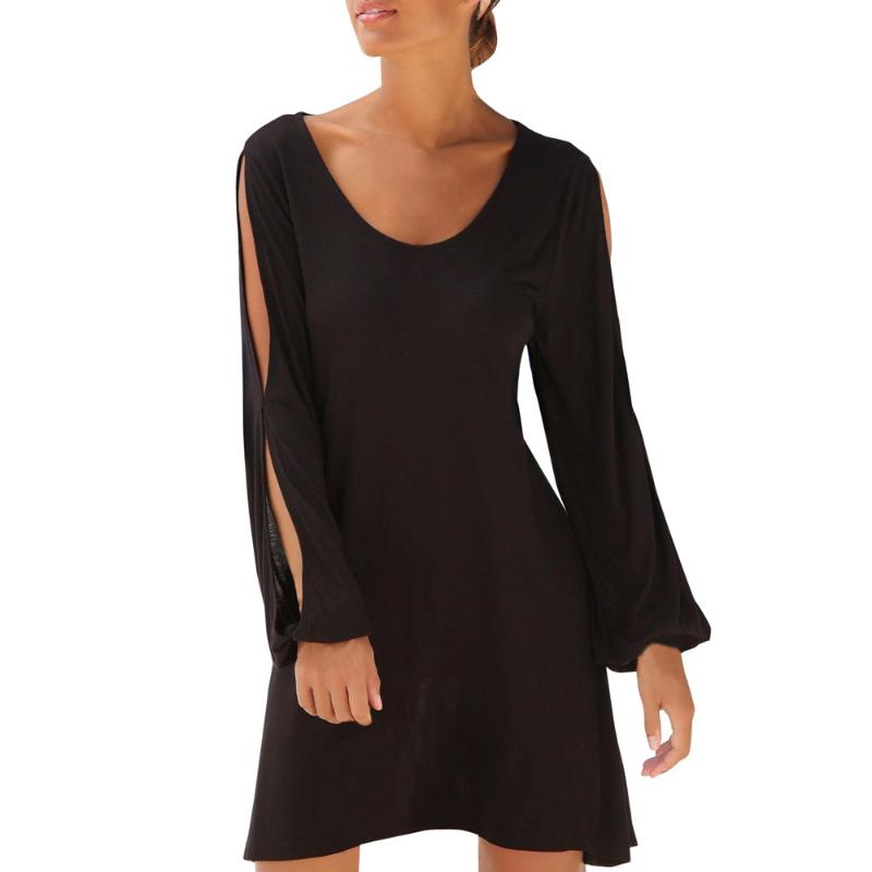Summer Ladies Dress 2020 New Fashion Dress Female Casual O-neck Hollow Solid Color Beach Wind Polyester Elegant #10, Black 
Summer Ladies Dress 2020 New Fashion Dress Female Casual O-neck Hollow Solid Color Beach Wind Polyester Elegant #10, Black