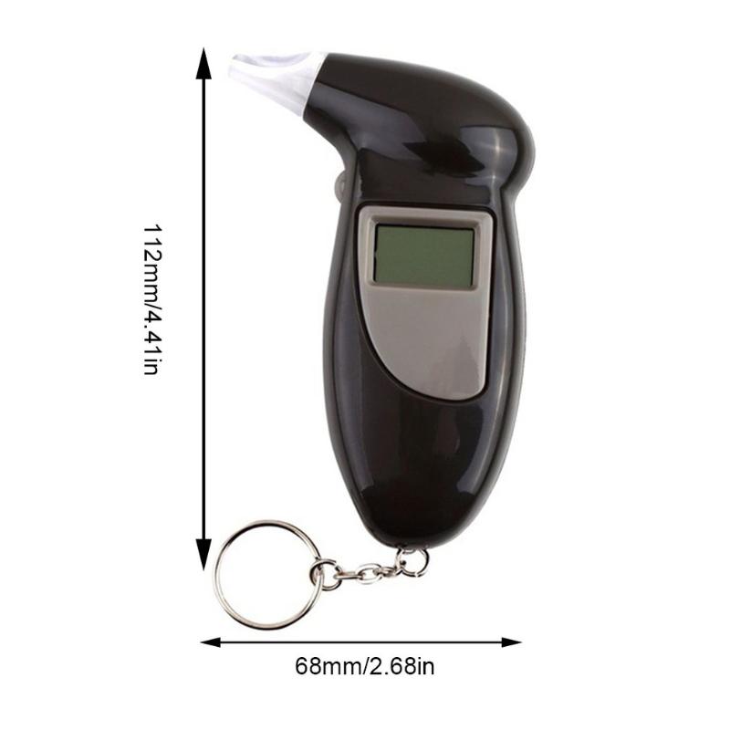 Professional Alcohol Breath Tester Breathalyzer Analyzer Detector Test Keychain Breathalizer Breathalyser DeviceLCD Screen