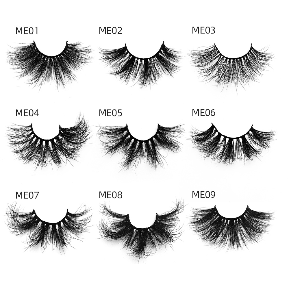 20 Styles 25 Mm 5D Mink Eyelashes Dramatic Long Mink Lashes Makeup Full Strip Lashes 25mm False Eyelashes 3D Mink Eyelashes Reusable Pestanas De Vison