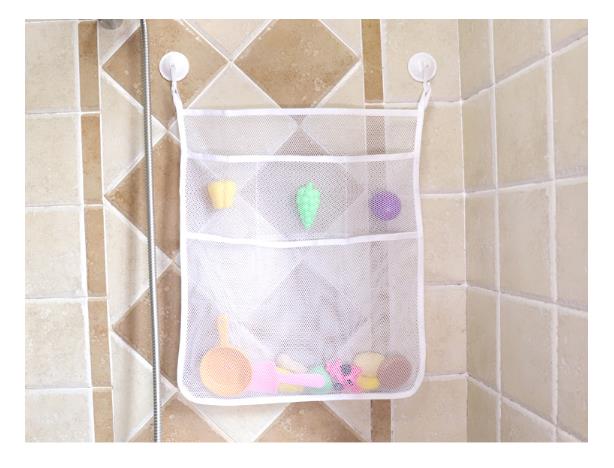 Bathroom Storage Bag Powerful Suction Cup Drain Mesh Four Grid Design Sundries Toy Organizer
Bathroom Storage Bag Powerful Suction Cup Drain Mesh Four Grid Design Sundries Toy Organizer