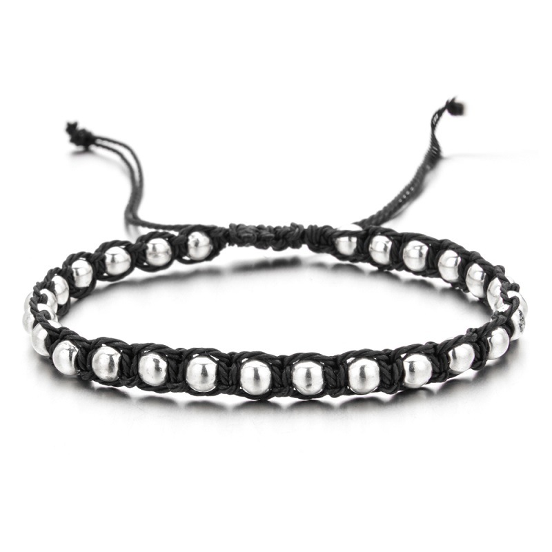 Bohemain Hand Braided Rope Bracelet 4mm Small Beads Adjustband Woven Braclet For Men Boys Wristband Jewelry Bileklik Homme
Bohemain Hand Braided Rope Bracelet 4mm Small Beads Adjustband Woven Braclet For Men Boys Wristband Jewelry Bileklik Homme