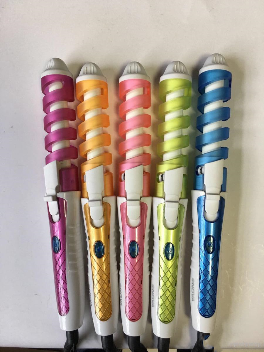 Electric Magic Hair curler Styling Tool fast heating hair stick Rizador Pelo Roller Pro Spiral Curling Iron wall hanger 60 pcs
