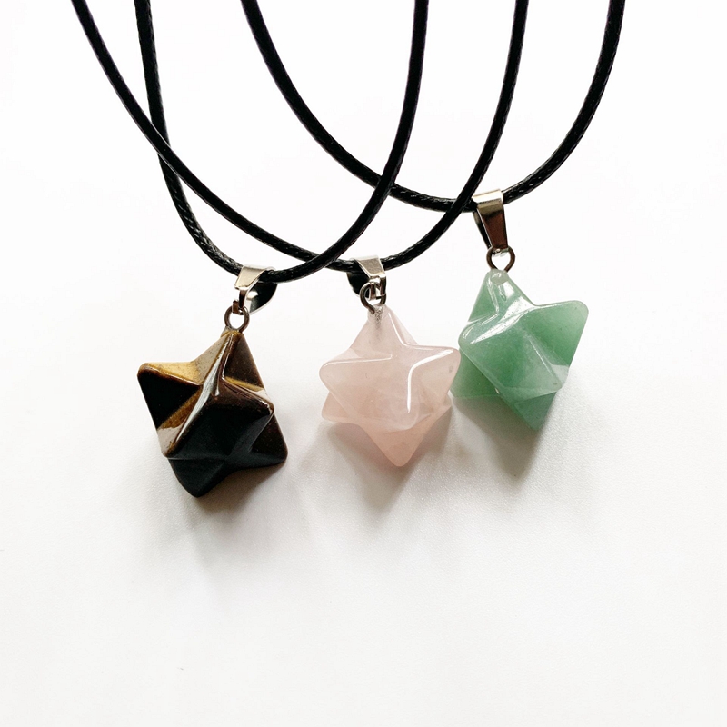 Merkaba Star Crystal Pendant Geometric Necklace Women Black Rope Chain Spiritual Healing Crystal Necklace Pink Green 1pc
Merkaba Star Crystal Pendant Geometric Necklace Women Black Rope Chain Spiritual Healing Crystal Necklace Pink Green 1pc