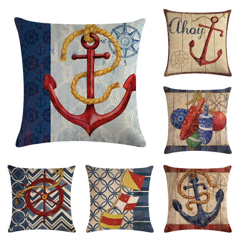 45cm*45cm Nautical anchor pattern linen/cotton throw pillow covers couch cushion cover home decorative pillows
45cm*45cm Nautical anchor pattern linen/cotton throw pillow covers couch cushion cover home decorative pillows