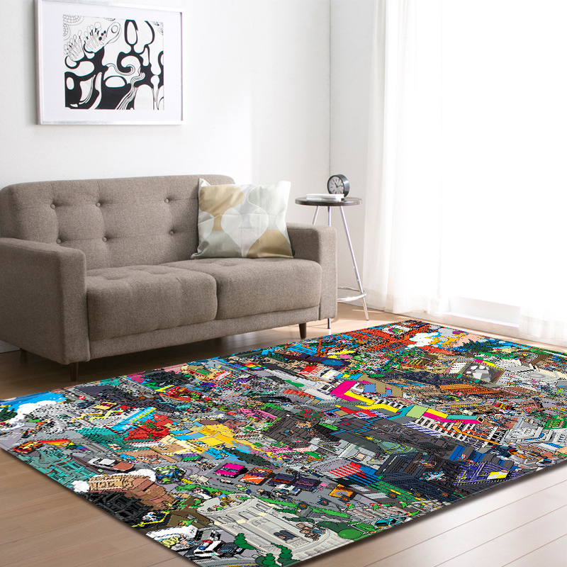 European home decoration creative bedroom restaurant carpet size custom alfombras para la sala moderna color floor mat
European home decoration creative bedroom restaurant carpet size custom alfombras para la sala moderna color floor mat