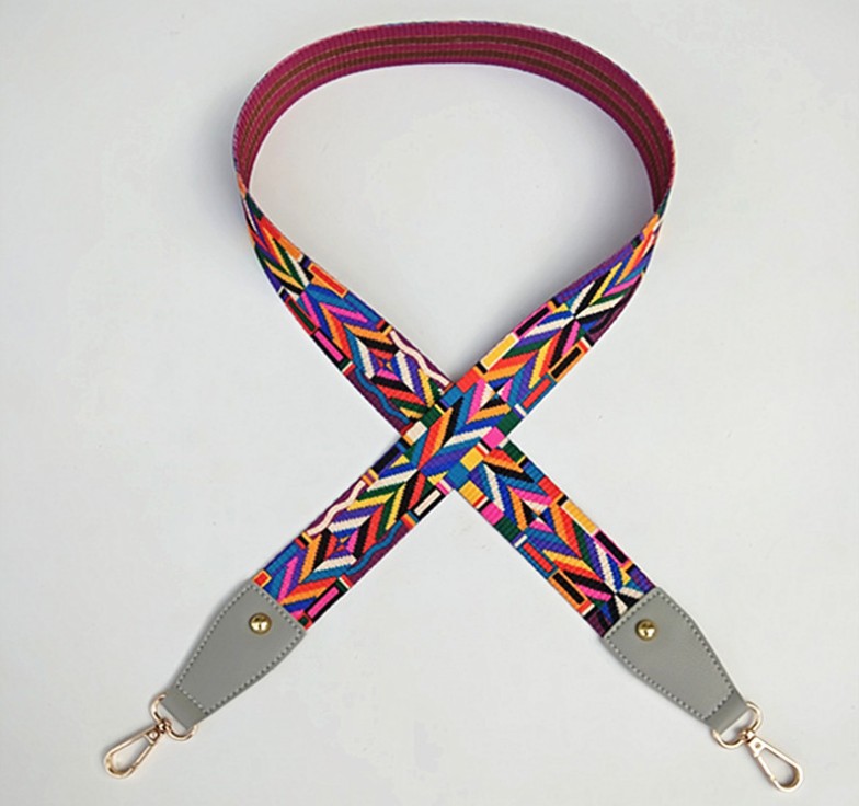Colorful Bag Strap for Women Crossbody Nylon DIY Adjustable Belt Shoulder Accessories Women Wide Straps For Bags Black White Printing