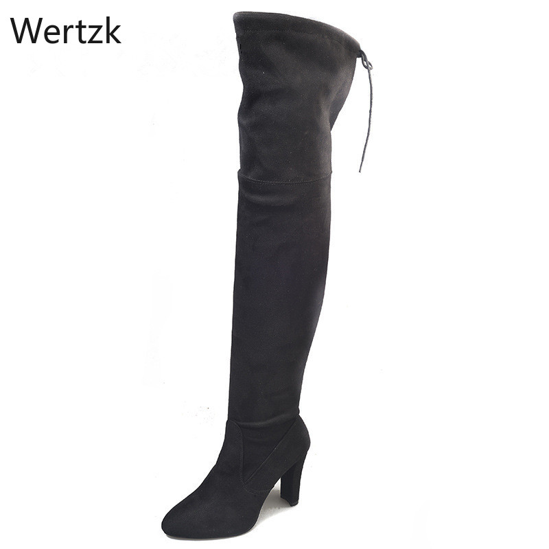 Winter High Boots Women High Heel Dropshipping Fashion Stretch Increase Pointed Toe Zipper Square Heel Over The Knee Boots A685, Black
Winter High Boots Women High Heel Dropshipping Fashion Stretch Increase Pointed Toe Zipper Square Heel Over The Knee Boots A685, Black