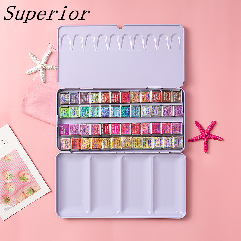 Superior Glitter Transparent Solid Watercolor Paint Set Professional Water Colour for Painting Drawing Aquarelle Art Supplies
Superior Glitter Transparent Solid Watercolor Paint Set Professional Water Colour for Painting Drawing Aquarelle Art Supplies