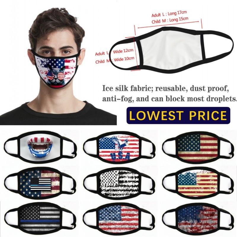 IN Stock Fashion USA America Flag Eagle Print Masks Washable Cotton Face Masks Breathable Resuable Women Man Fashion Mask FY9120
IN Stock Fashion USA America Flag Eagle Print Masks Washable Cotton Face Masks Breathable Resuable Women Man Fashion Mask FY9120