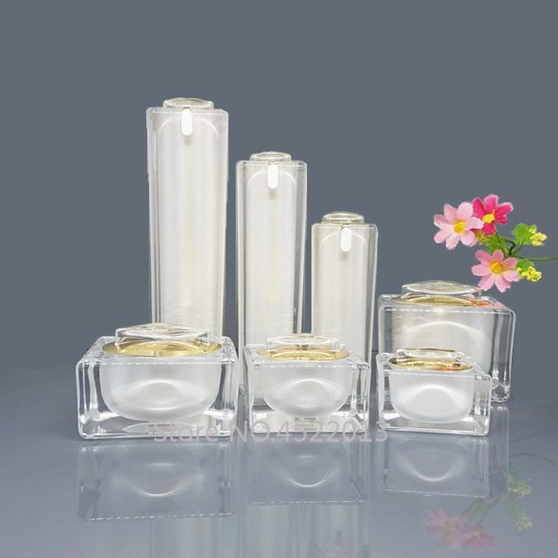 10g30g50g White Square Acrylic Cosmetic Cream Container, Empty Makeup Eye Cream Jar, 30ml50ml100ml Emulsion/Lotion Pump Bottle
10g30g50g White Square Acrylic Cosmetic Cream Container, Empty Makeup Eye Cream Jar, 30ml50ml100ml Emulsion/Lotion Pump Bottle