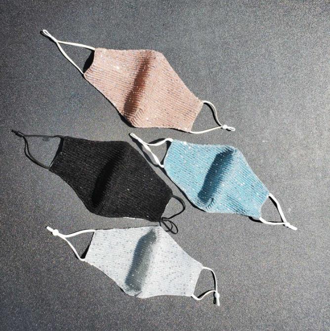 Cotton Anti-dust Protective Mouth Masks Windproof Outdoor Sports Sequins Face Mask for adults Teen washable individual package