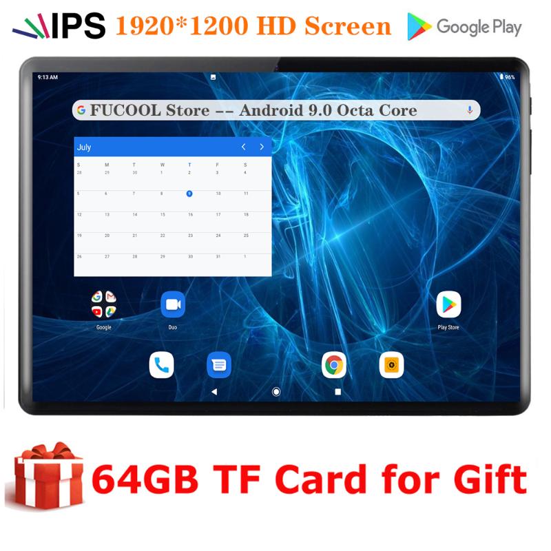 Free Shipping Octa Core 10 inch Tablet PC 32/64GB Storage Dual SIM 4G LTE WiFi Bluetooth GPS Android 9.0 Tablets 1920*1200 IPS, Black
Free Shipping Octa Core 10 inch Tablet PC 32/64GB Storage Dual SIM 4G LTE WiFi Bluetooth GPS Android 9.0 Tablets 1920*1200 IPS, Black