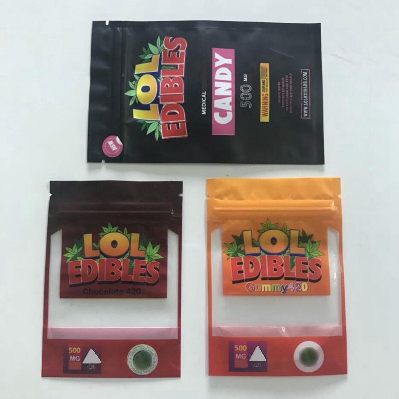 Wholesale edible packaging LOL mylar bags 3 types 600mg Edibles Package gummy chocolate 420 Candy smell proof bag Dry Herb zipper pouch plastic packages
Wholesale edible packaging LOL mylar bags 3 types 600mg Edibles Package gummy chocolate 420 Candy smell proof bag Dry Herb zipper pouch plastic packages