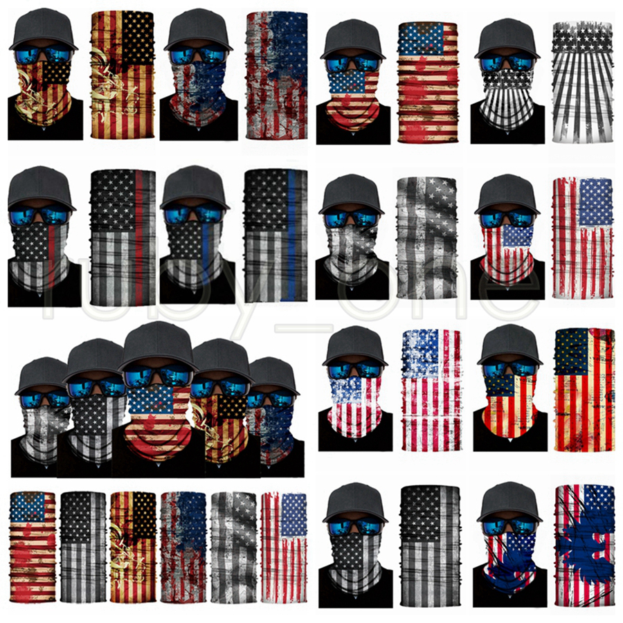 America Flag Printing Headband Bandanas Protective Mask Neckerchief Magic Cycling Bandana Headwear Headscarf Party Masks Supplies RRA3480
America Flag Printing Headband Bandanas Protective Mask Neckerchief Magic Cycling Bandana Headwear Headscarf Party Masks Supplies RRA3480