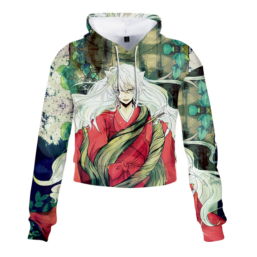 Japan Anime Inu Yasha Inuyasha 3D Print Crop Top Hoodie Harajuku Cropped Sweatshirt Streetwear Hip Hop Long Sleeve Pullover Tops, 002
Japan Anime Inu Yasha Inuyasha 3D Print Crop Top Hoodie Harajuku Cropped Sweatshirt Streetwear Hip Hop Long Sleeve Pullover Tops, 002