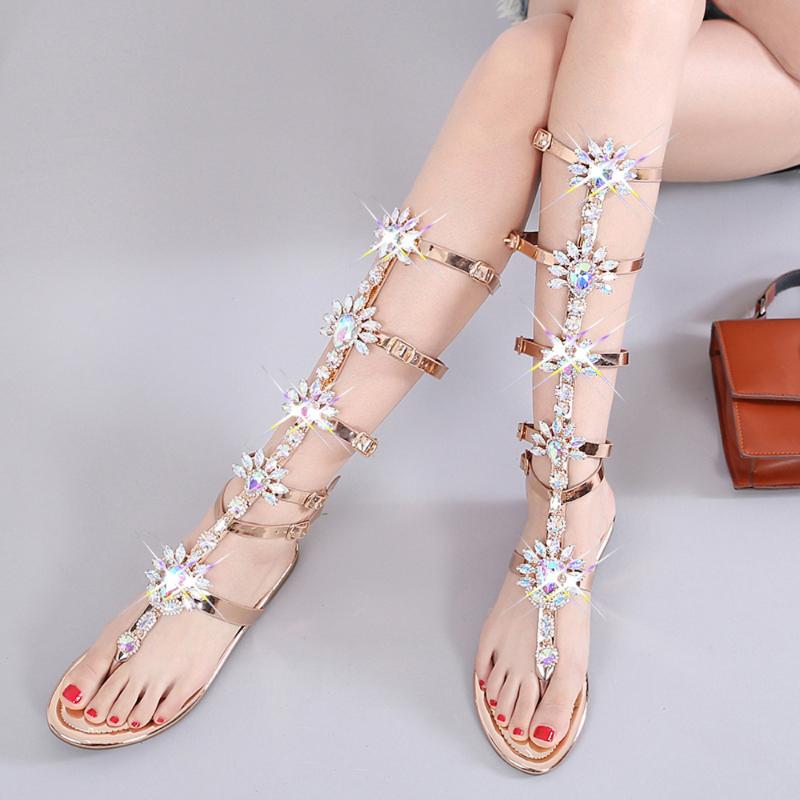Lovirs Womens Bohemian High-top Sandals Roman Casual Rhienstone Clip Toe Gladiator Buckle Sandals Flats Large Size 35-43, Gold
Lovirs Womens Bohemian High-top Sandals Roman Casual Rhienstone Clip Toe Gladiator Buckle Sandals Flats Large Size 35-43, Gold
