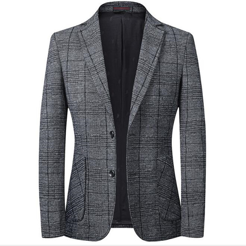 2020 New Men Autumn winter Blazer Jacket Fashion Casual Grid Suit Men Slim Fit Costume Homme Wedding Dress Suit, Gray
2020 New Men Autumn winter Blazer Jacket Fashion Casual Grid Suit Men Slim Fit Costume Homme Wedding Dress Suit, Gray