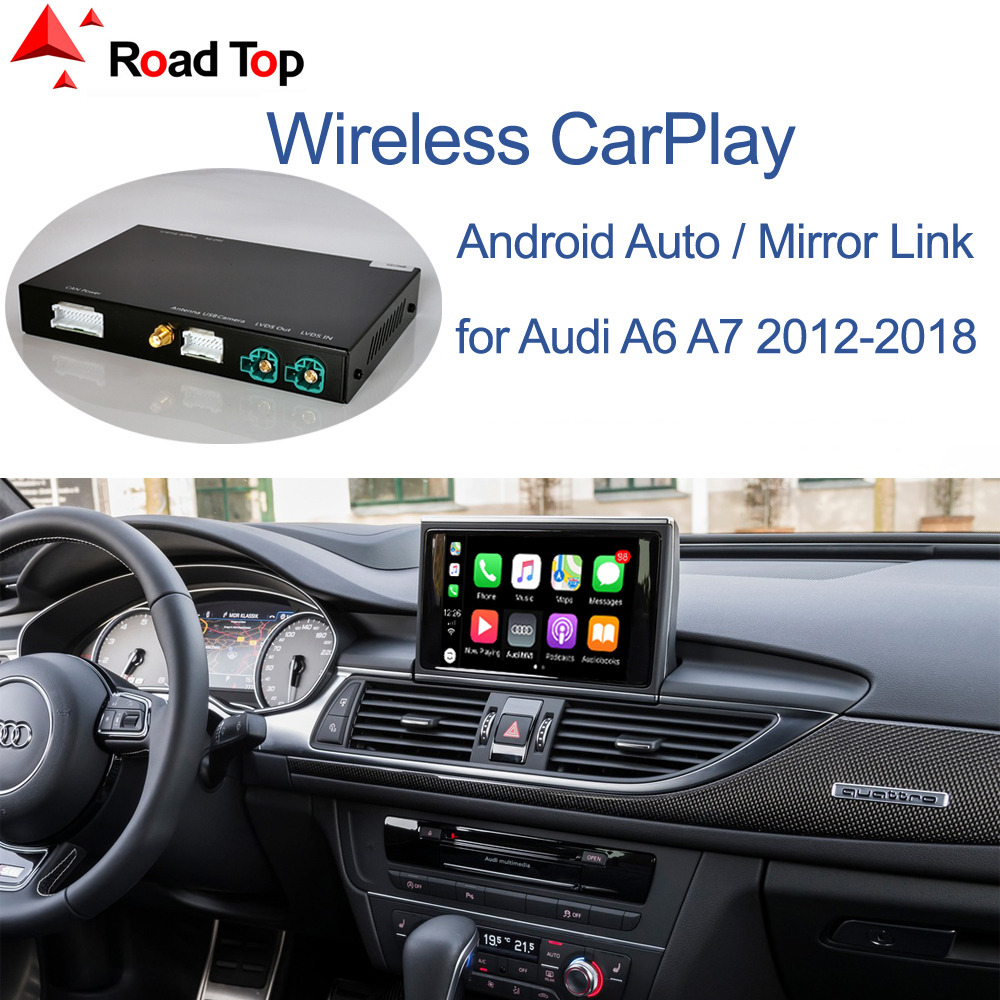 Wireless Apple CarPlay Android Auto Interface for Audi A6 A7 2012-2018, with Mirror Link AirPlay Car Play Functions 
Wireless Apple CarPlay Android Auto Interface for Audi A6 A7 2012-2018, with Mirror Link AirPlay Car Play Functions