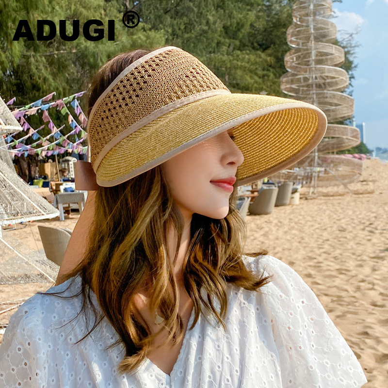 ADUGI Korean Version of Straw Woven Empty Top Duck Hat Female Summer Outdoor Travel Sunscreen Sun Hat Sun Beach Leisure Wild, Khaki
ADUGI Korean Version of Straw Woven Empty Top Duck Hat Female Summer Outdoor Travel Sunscreen Sun Hat Sun Beach Leisure Wild, Khaki