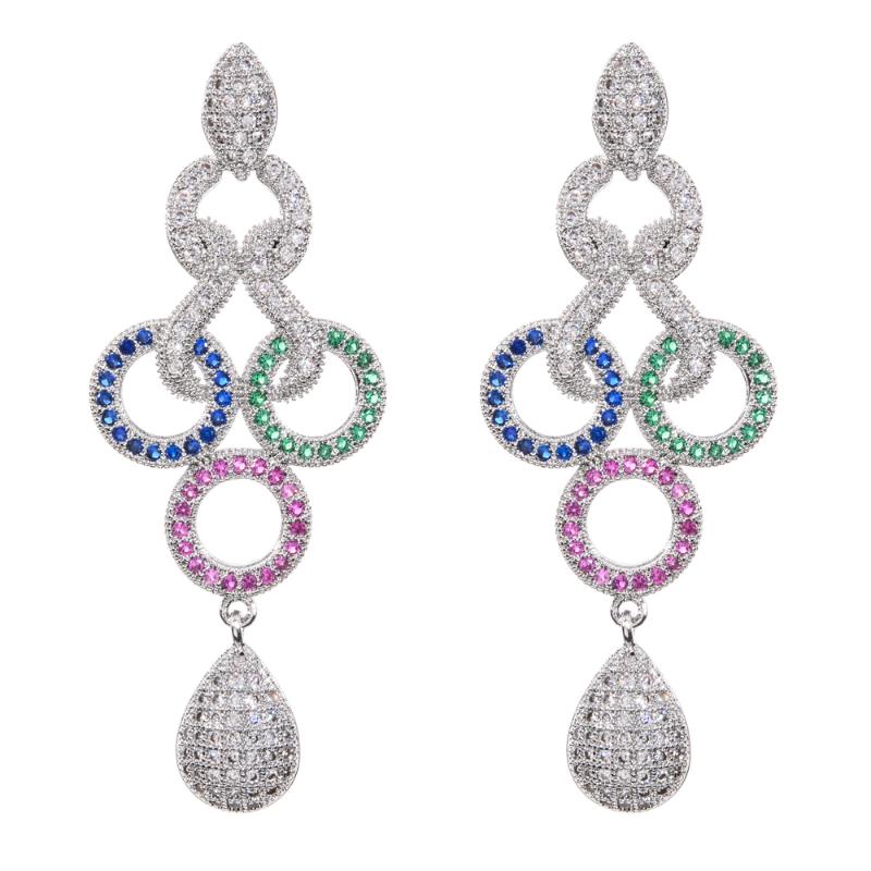 European and American fashion classic micro-inlaid color zircon earrings, jewelry earrings for women/girls wedding party ER-337
European and American fashion classic micro-inlaid color zircon earrings, jewelry earrings for women/girls wedding party ER-337