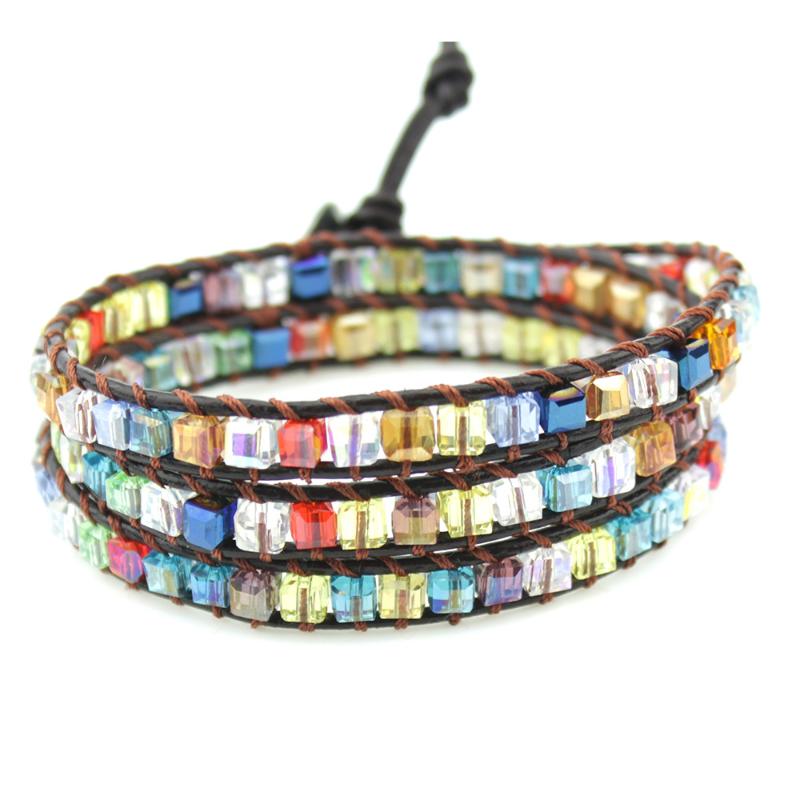 Bohemian Style Chakra Bracelet Jewelry Handmade Leather Wrap Bracelet Multi Color Spare Crystal Beads Natural Stone
Bohemian Style Chakra Bracelet Jewelry Handmade Leather Wrap Bracelet Multi Color Spare Crystal Beads Natural Stone