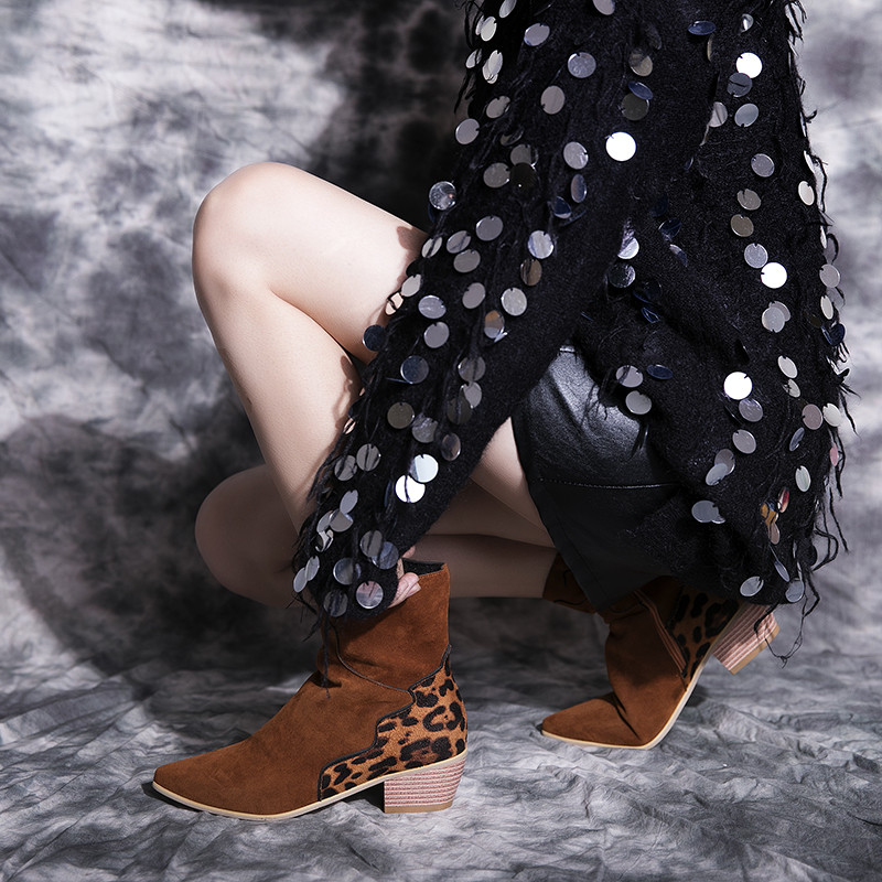 YMECHIC Faux Nubuck Autumn Winter 2020 Med Block Heels Red Brown Patchwork Leopard Ankle Boots for Women Western Shoes Woman 43, Black
YMECHIC Faux Nubuck Autumn Winter 2020 Med Block Heels Red Brown Patchwork Leopard Ankle Boots for Women Western Shoes Woman 43, Black