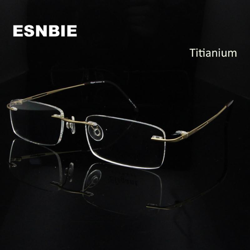 ESNBIE Super Light Rimless Glass Men Optical Slim Eyeglasses Frame Titanium Women Prescription Glasses
ESNBIE Super Light Rimless Glass Men Optical Slim Eyeglasses Frame Titanium Women Prescription Glasses